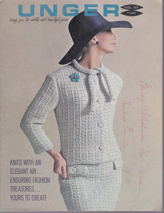 Unger Vol. Xv Knits With An Elegant Air + 1964 + Vintage Knitting Patterns