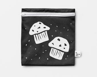 Special Edition / MUFFIN ~ reusable sandwich and snack bag ~ large ~ Reusable snack and sandwich zipper bags