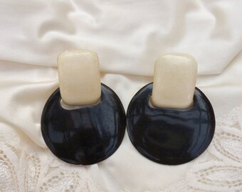 Gerda Lynggaard Monies Earrings, Ebony and Bone Clip-On Earrings