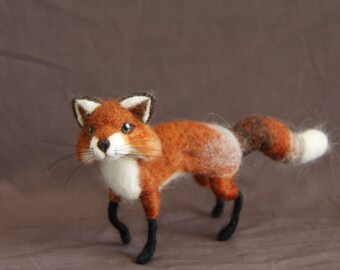 Needle Felted Critter - Mr Fox - Soft Sculpture