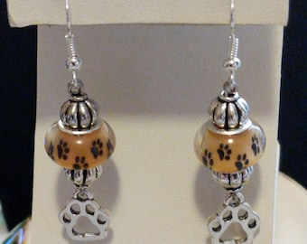 Lampwork bead earrings
