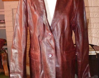 Leather Blazer Women's Philip Noel Blazer Leather Jacket