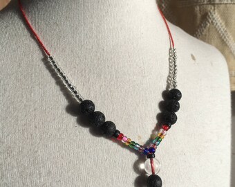 diffuser chakra necklace