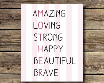 Download Vinyl Decal Mother Amazing Loving Patient Honest