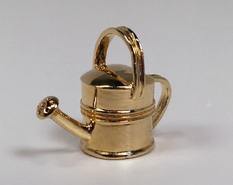 WATERING CAN Charm, Gold Vermeil, Sterling Silver, Watering Can Necklace, Gardening Jewelry, Gardening Gift, Garden Charms, Charm Only
