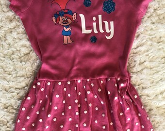 Trolls Inspired Dress // Poppy Inspired // Branch Inspired