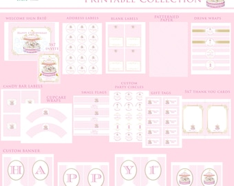 CAROUSEL Printable Party Decor Package