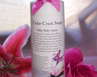 LOTION ~ Sea Glass Lotion with Silk and Shea Butter Body Lotion 8 oz Bottle