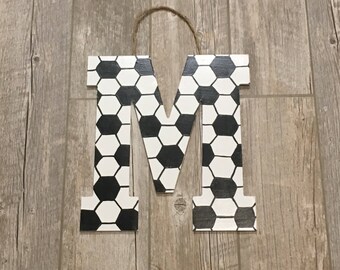 Soccer Letters, soccer gifts, soccer wall decor, soccer team, soccer monogram, soccer decor, soccer ball letters, sports party, sports decor