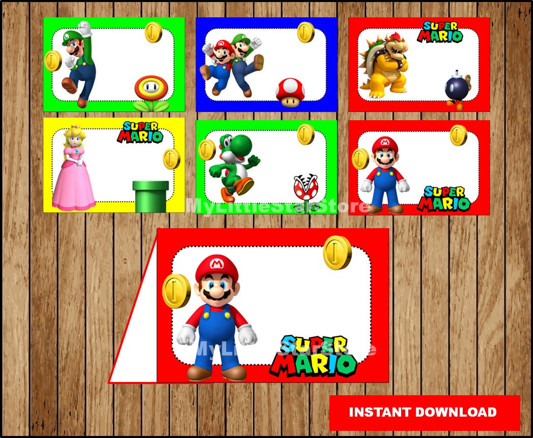 Super Mario Water Bottle Labels – Mama Life Printables