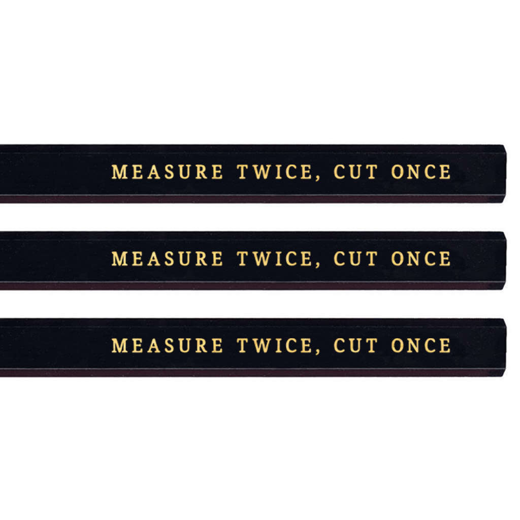Measure Twice Cut Once Carpenter Pencil set. Funny pencils. Measure Twice Cut Once Carpenter Pencil set. Funny pencils.