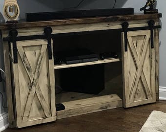 Rustic tv stand | Etsy