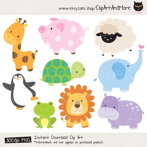 Animal Clipart Clip Art Baby Animal Jungle Clipart Zoo Clipart