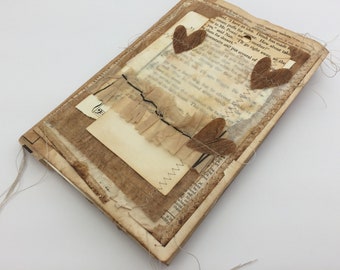 A5 Shabby Scrappy Journal, Junk Journal, Tea Dye Journal, Mini Album, Photo Album, Vintage Journal,