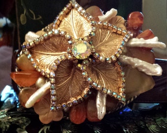 Vintage jeweled belt buckle