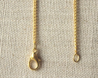 14 pollici - 36 pollici sottile oro catena collana piccola 2mm oro catena attorcigliata marciapiede catena oro placcato collana catenina d'oro SF88
