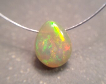 Super flashy Ethiopian Welo Opal teardrop bead
