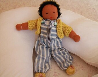 WALDORF DOLL brown skinned boy.