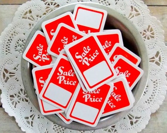 Red & White Sale Price Sale Tags / Junk Journal / Daily Planner