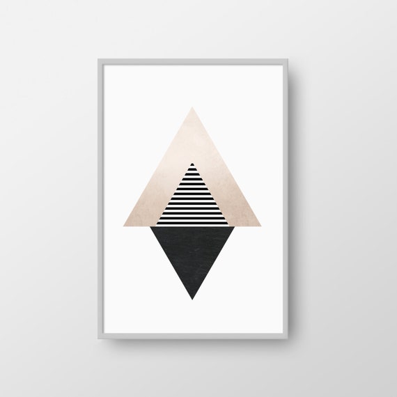 Printable Geometric Art Modern Abstract Art Triangle Poster