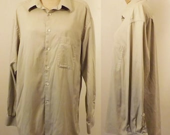 60's Ermenegildo Zenga Gray Men's Oxford Shirt Size 16.5 / 33