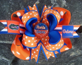 Florida Gators Inspired Bottlecap Hairbow