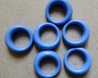 Vintage blue lucite hoop charms
