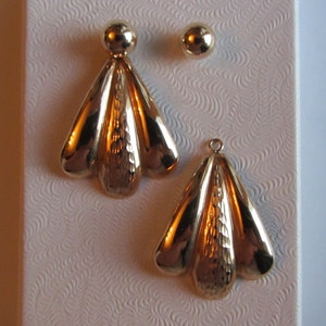 14k Gold JCM 2-in-1 Pairs Of Earrings 1.69g