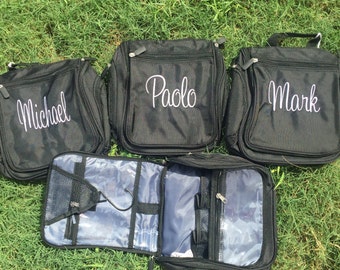 Personalized Toiletry Bag For Men and Women Embroidered Name or Monogram, Hanging Bathroom Travel Bag, Father's Day Gift Kit, Travel Dopp
