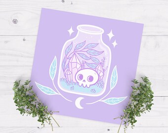 Pastel Terrarium Art Prints - A5 / 5x7in / Large / Mini - Signed