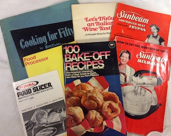 Vintage recipe & appliance books