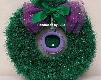 Knitted Tinsel Wreath The Hulk