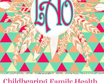 Mint Green and Red Boho Binder Cover