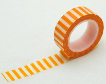 orange stripe Washi Tape-orange masking tape- card making- craft supplies- scrapbookings- planner stickers- LMT 1236 - Love My Tapes