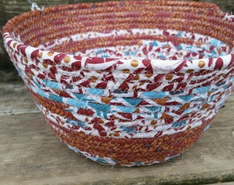 Terracotta Fabric Coiled Basket