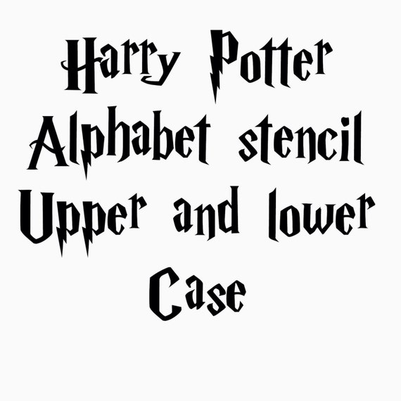 harry potter stencil font full alphabet upper and lower case