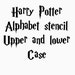 Harry Potter stencil font full alphabet upper and lower case