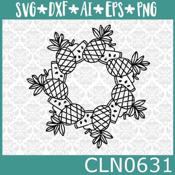 Download CLN0631 Pineapple Apple Watermelon Mandala Monogram SVG DXF Ai