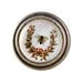 Set of 2 - Pewter knobs - bumble bee and wreath artwork under glass