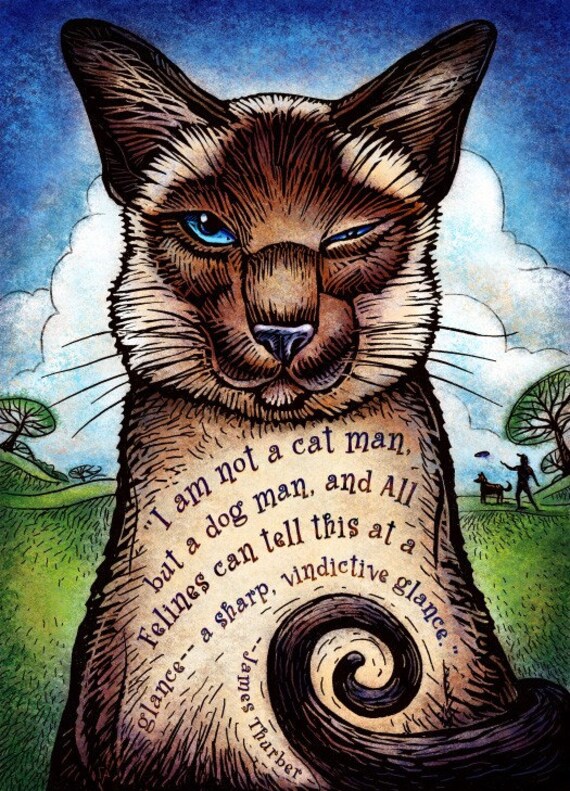 Vindictive 8 x 10 Whimsical Cat Art Print James