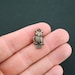 8 Owl Charms Antique Copper Tone - BC487