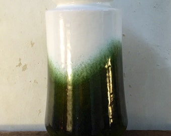 weiß-grüne Vase, Modell 549-21, Keramik, Vintage, West German Pottery, Fat Lava