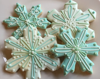 Snowflake Decorated Sugar Cookies-1 dozen