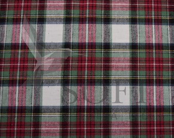 Cotton Flannel Plaid 1 Tartan Fabric by the Yard