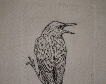Starling Gift Bag, Fabric Gift Bag, Reusable Gift Bag
