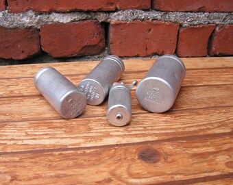 Set of 4 Old Capacitors Steampunk Supplies Vintage Big Capacitors and Resistors Electronic Parts Electronic Mix TV Parts