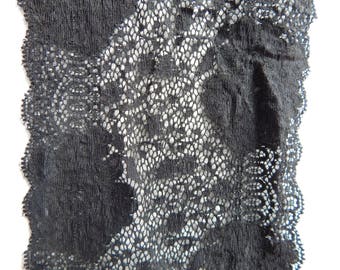 P7 dentelle de france noire large 14cm stock50mt prix 5usd/1mt