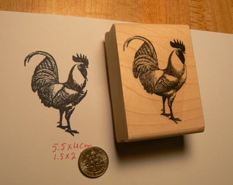 Rooster rubber stamp P47