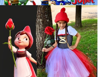 Juliet Gnome costume tutu dress, in No way affiliated with any Gnomeo and Juliet products or designs