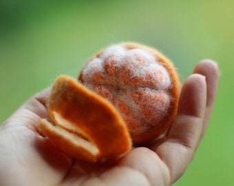 Christmas decoration Christmas gift Tangerine felt Ornaments christmas Ornament tree christmas decor Gift cook present Faux fruit fake